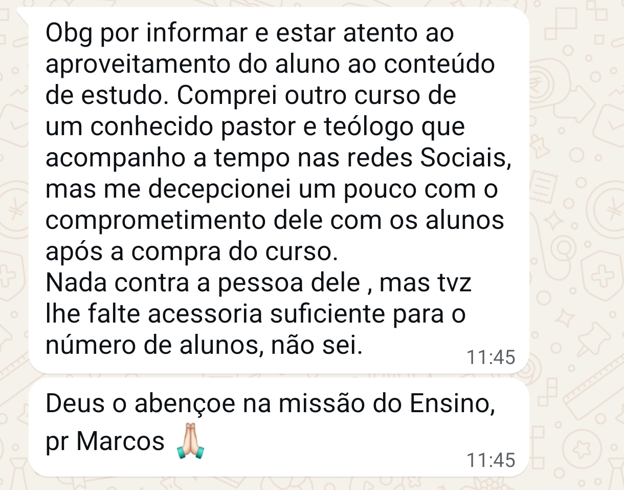Print de depoimento de aluno 4